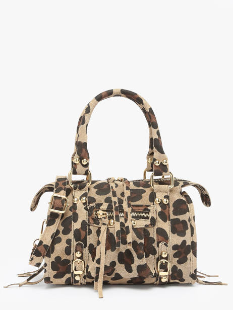 Cross Body Tas Velvet Leopardo Leder Milano Beige velvet leopardo VL24093